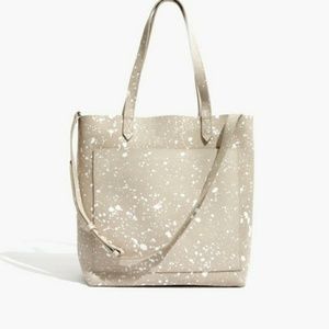 Madewell Splatter Transport Tote Suede Bag